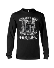Husband And Wife Riding Partners For Life Long Sleeve Tee thumbnail