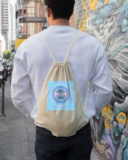 Flat Earth NYC Designs Drawstring Bag lifestyle-drawstringbag-front-1