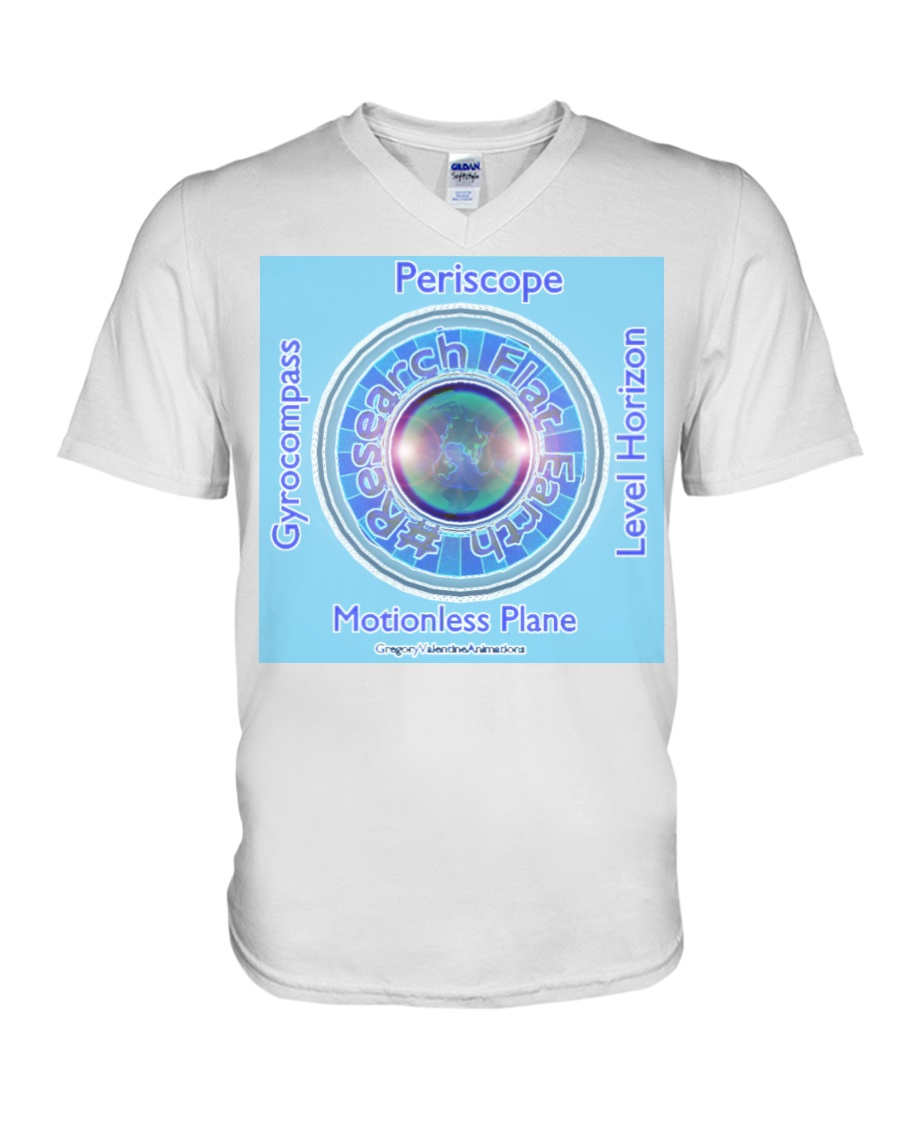 Flat Earth NYC Designs V-Neck T-Shirt