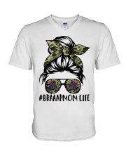 Braaapmom Life Girl Motorcycle Motocross Bike V-Neck T-Shirt tile