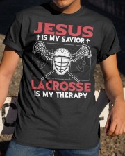 Jesus Is My Savior Lacrosse Is My Therapy Classic T-Shirt apparel-classic-tshirt-lifestyle-28
