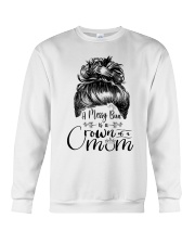 A Messy Bun Is A Crown Of A Mom Crewneck Sweatshirt tile