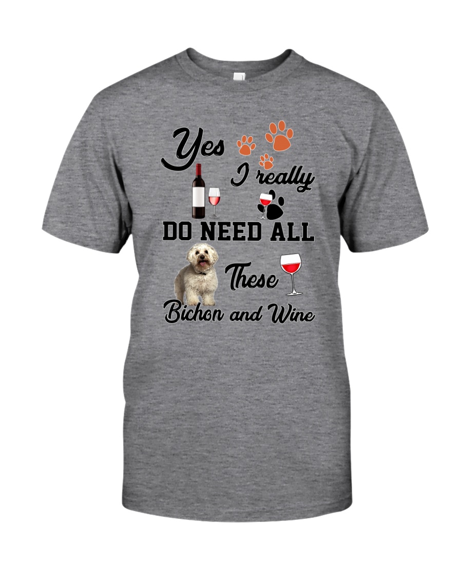 Bichon and wine Classic T-Shirt