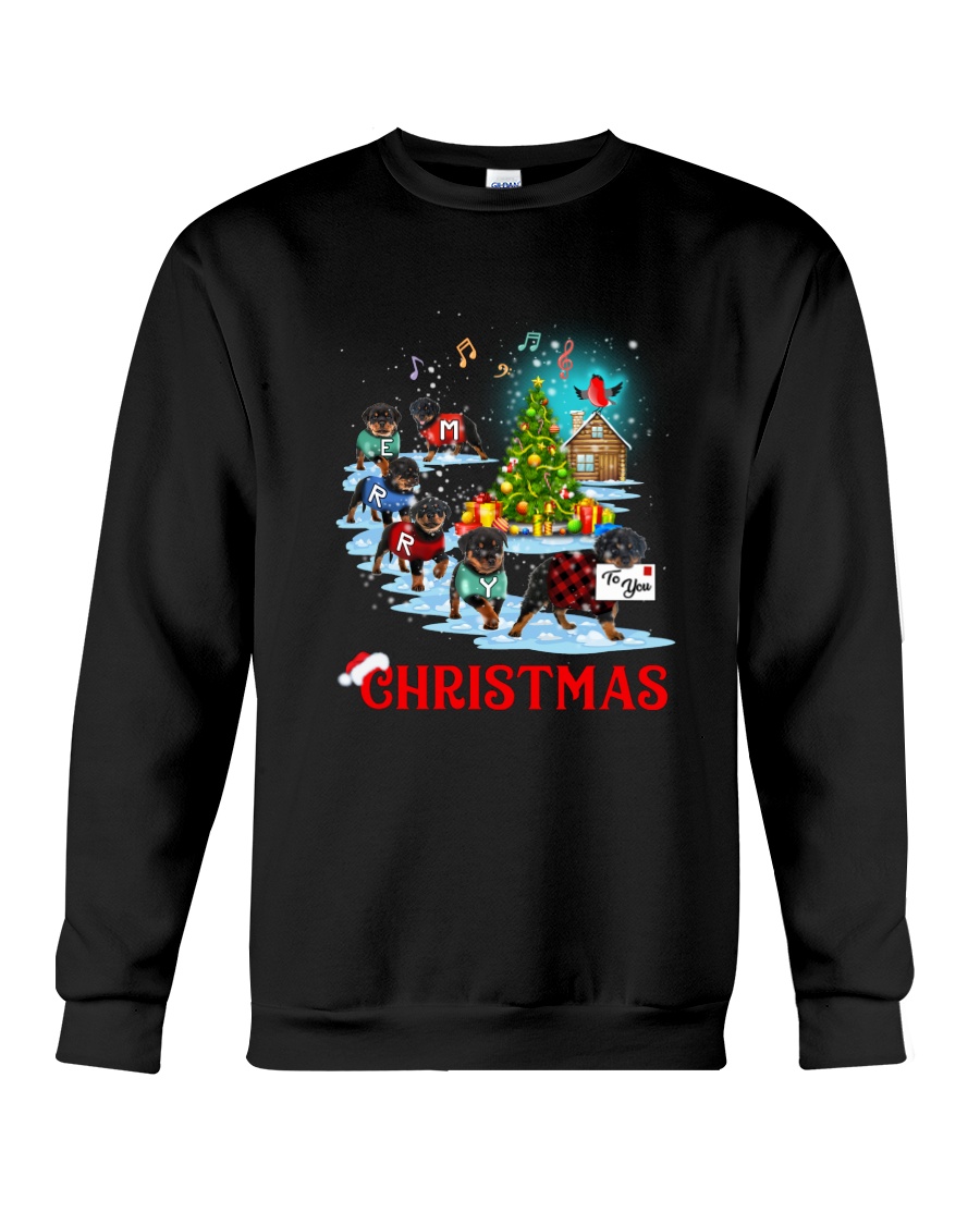 Rottweiler Merry Xmas Crewneck Sweatshirt