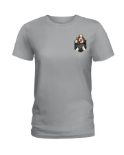 Basset Hound Pocket 4 Ladies T-Shirt thumbnail