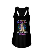 Golden Retriever and hippie Ladies Flowy Tank thumbnail