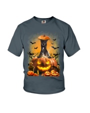 Greyhound And Pumpkin Youth T-Shirt thumbnail