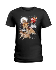 Shiba Inu Reindeers - 0711 - 29 Ladies T-Shirt thumbnail