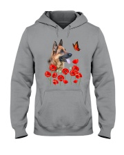 German Shepherd And Flowers Hooded Sweatshirt thumbnail