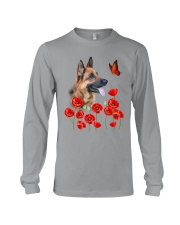 German Shepherd And Flowers Long Sleeve Tee thumbnail