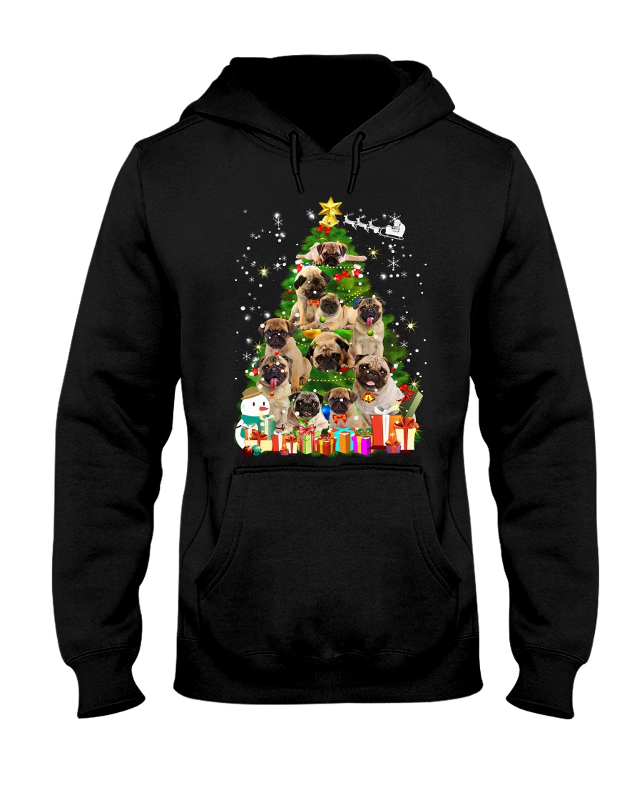 ZEUS - Pug Pine Tree - 1610 - 03 Hooded Sweatshirt