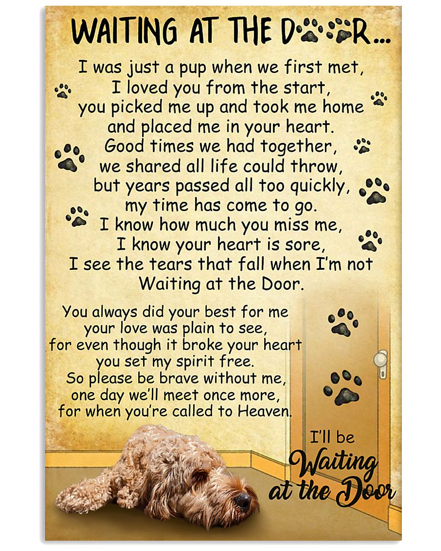 Cockapoo Waiting at the Door 11x17 Poster