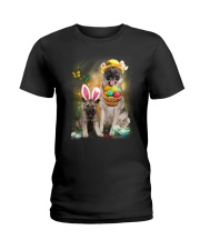Norwegian Elkhound Happy Easter Day 2601 Ladies T-Shirt thumbnail