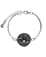 Portuguese Water Dog Striped New Metallic Circle Bracelet thumbnail