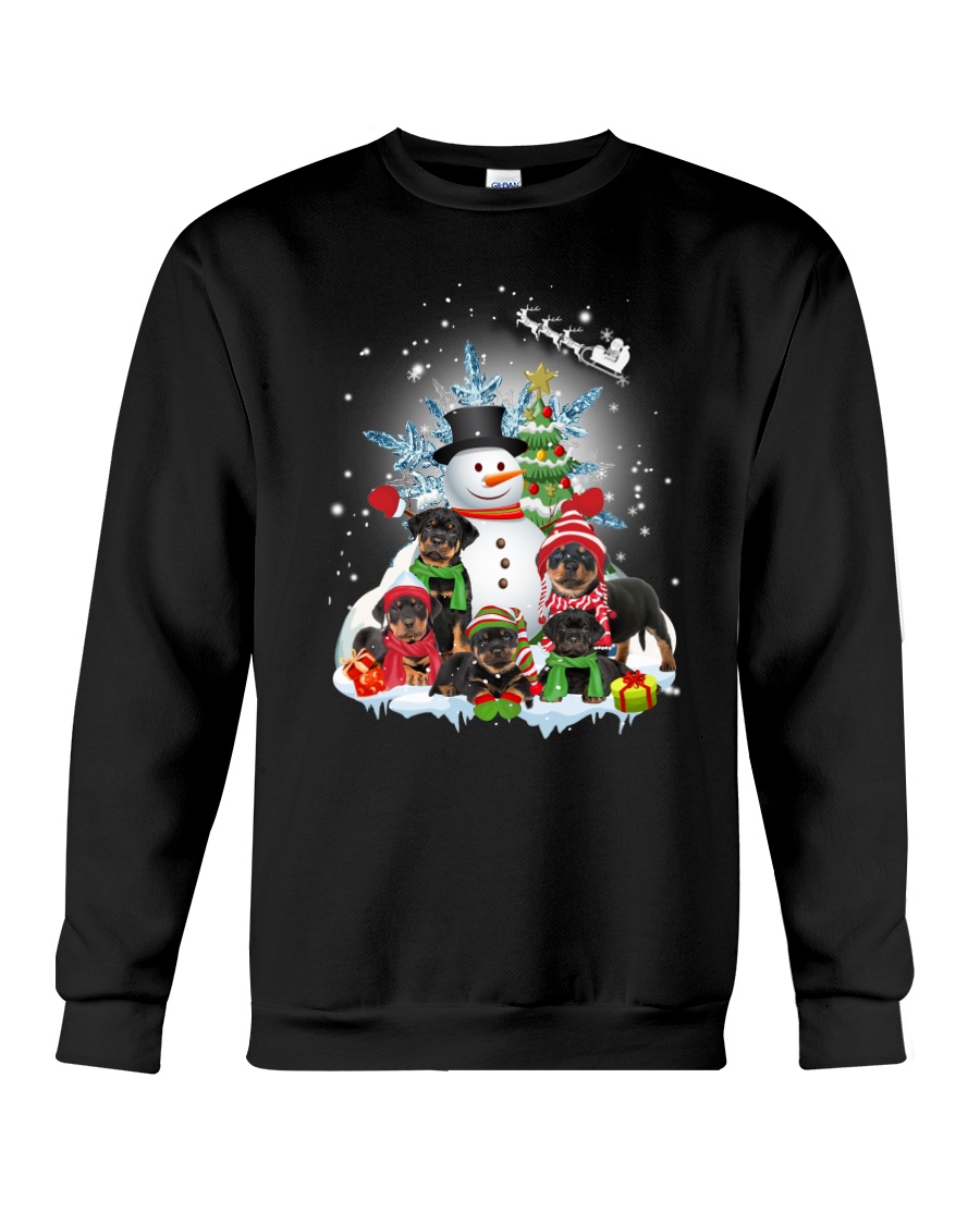 Rottweiler Snowman 1909 Crewneck Sweatshirt