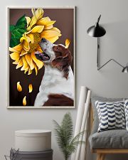 Irish Red and White Setter Sunflower 11x17 Poster lifestyle-poster-1