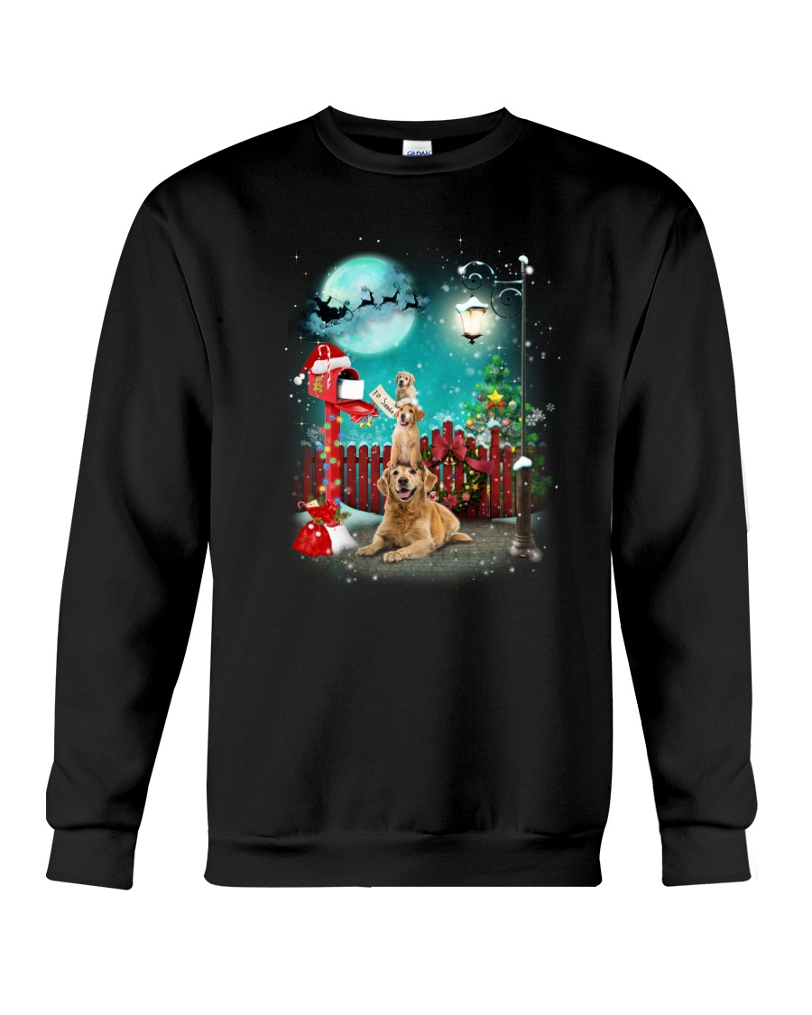 Golden Retriever to Santa Crewneck Sweatshirt