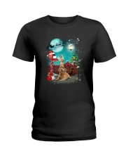 Golden Retriever to Santa Ladies T-Shirt thumbnail