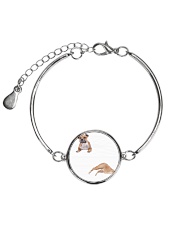 Staffordshire Bull Terrier Striped Metallic Circle Bracelet thumbnail