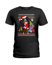 Bernese Mountain Dog Christmas 0210 Ladies T-Shirt thumbnail