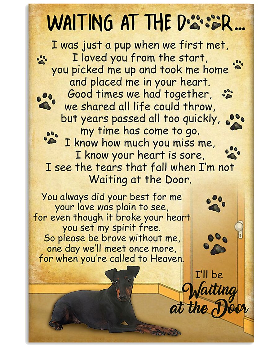 Manchester Terrier Waiting At The Door 2601 11x17 Poster