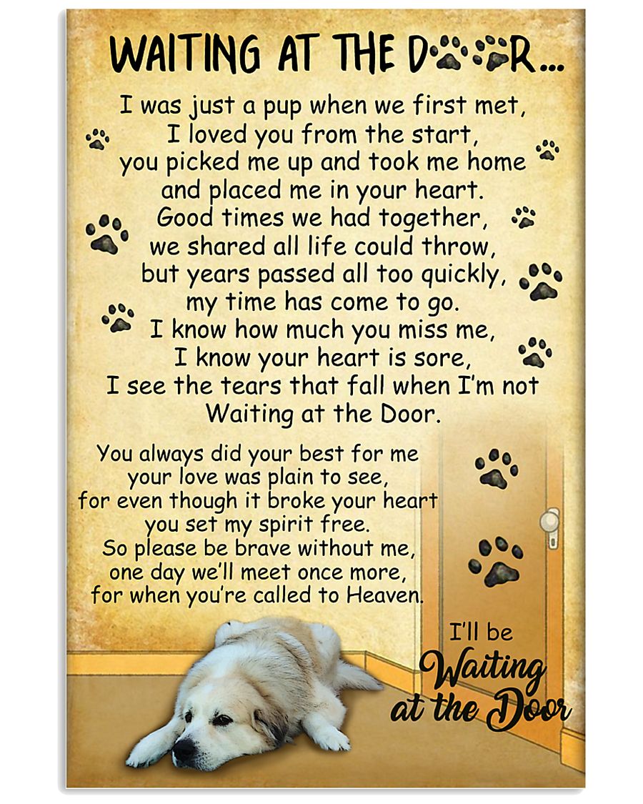 Great Pyrenees Waiting At The Door Poster 2301 11x17 Poster