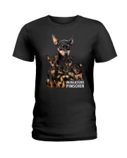 Miniature Pinscher Awesome Family 0701 Ladies T-Shirt thumbnail