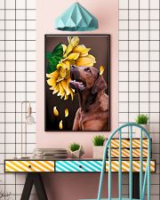 Redbone Coonhound Sunflower 11x17 Poster lifestyle-poster-6