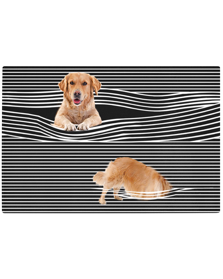 Golden Retriever Striped 02 Rectangle Cutting Board
