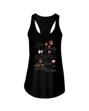 Rottweiler and wine Ladies Flowy Tank thumbnail