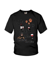 Rottweiler and wine Youth T-Shirt thumbnail