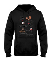 Rottweiler and wine Hooded Sweatshirt thumbnail