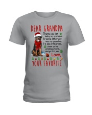 Rottweiler Grandpa Christmas Ladies T-Shirt thumbnail