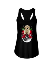 Golden Retriever Snow Ladies Flowy Tank thumbnail