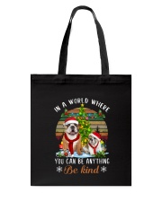 Bulldog Xmas and world Tote Bag thumbnail