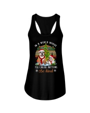 Bulldog Xmas and world Ladies Flowy Tank thumbnail
