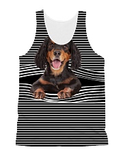 Gordon Setter Pocket Striped 0401 All-over Unisex Tank front