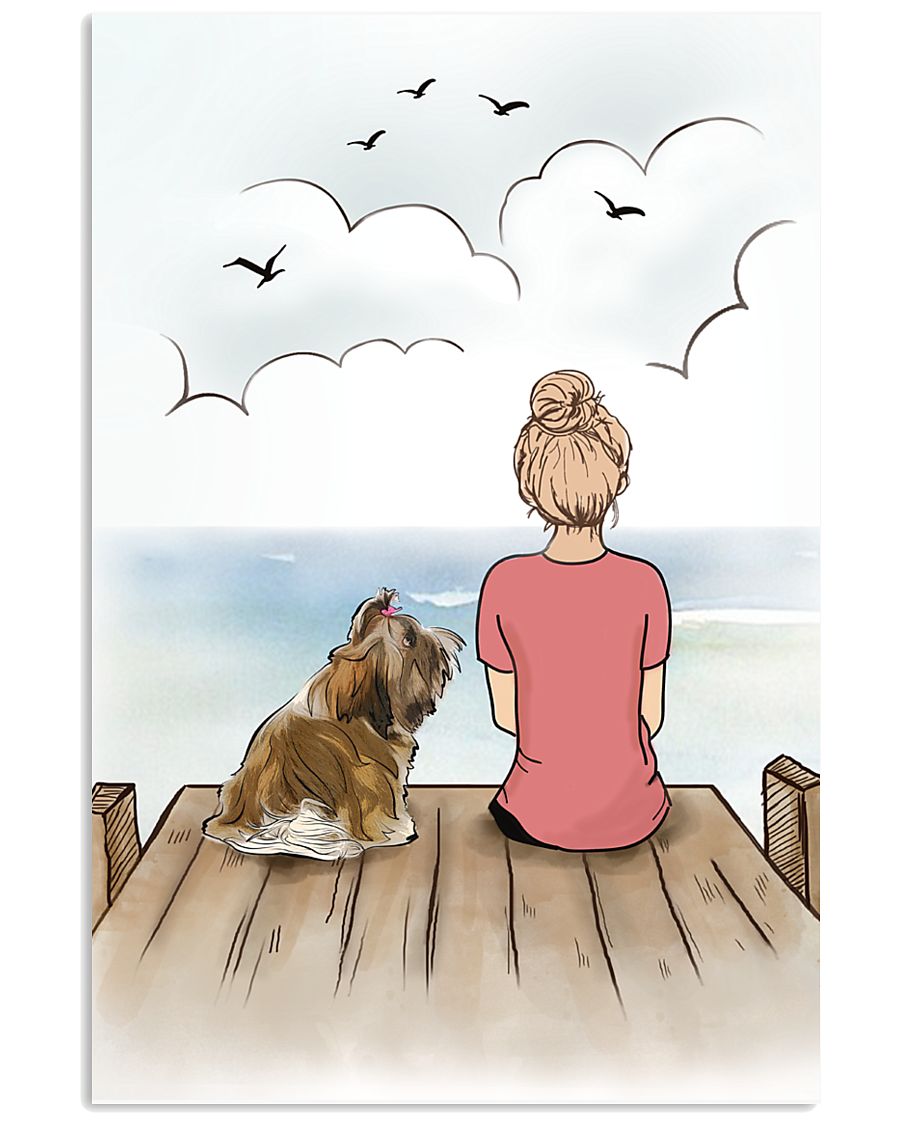 Shih Tzu and Girl Poster 1212 11x17 Poster