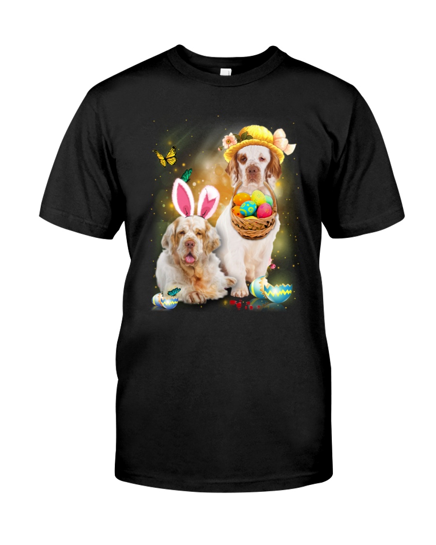 Clumber Spaniel Happy Easter Day 2601 Classic T-Shirt