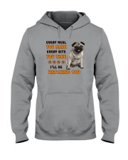 Pug I Will Be Watching 1401 Hooded Sweatshirt thumbnail