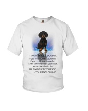 Dachshund and heart Youth T-Shirt thumbnail
