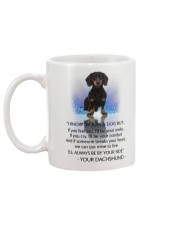 Dachshund and heart Mug back