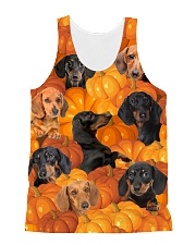 Dachshund Pumpkin All-over Unisex Tank front