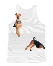 Airedale Terrier stripped All-over Unisex Tank front