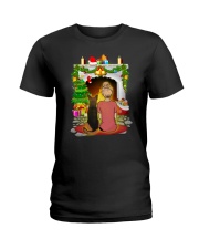 German Shepherd Merry Chritsmas Ladies T-Shirt thumbnail