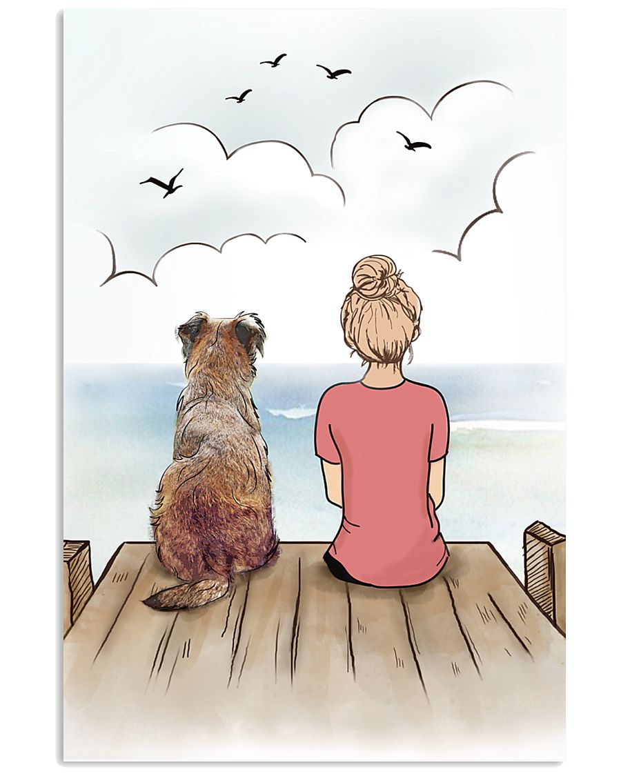 Border Terrier and Girl Poster 1212 11x17 Poster