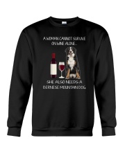 Bernese Mountain Dog and wine Crewneck Sweatshirt thumbnail