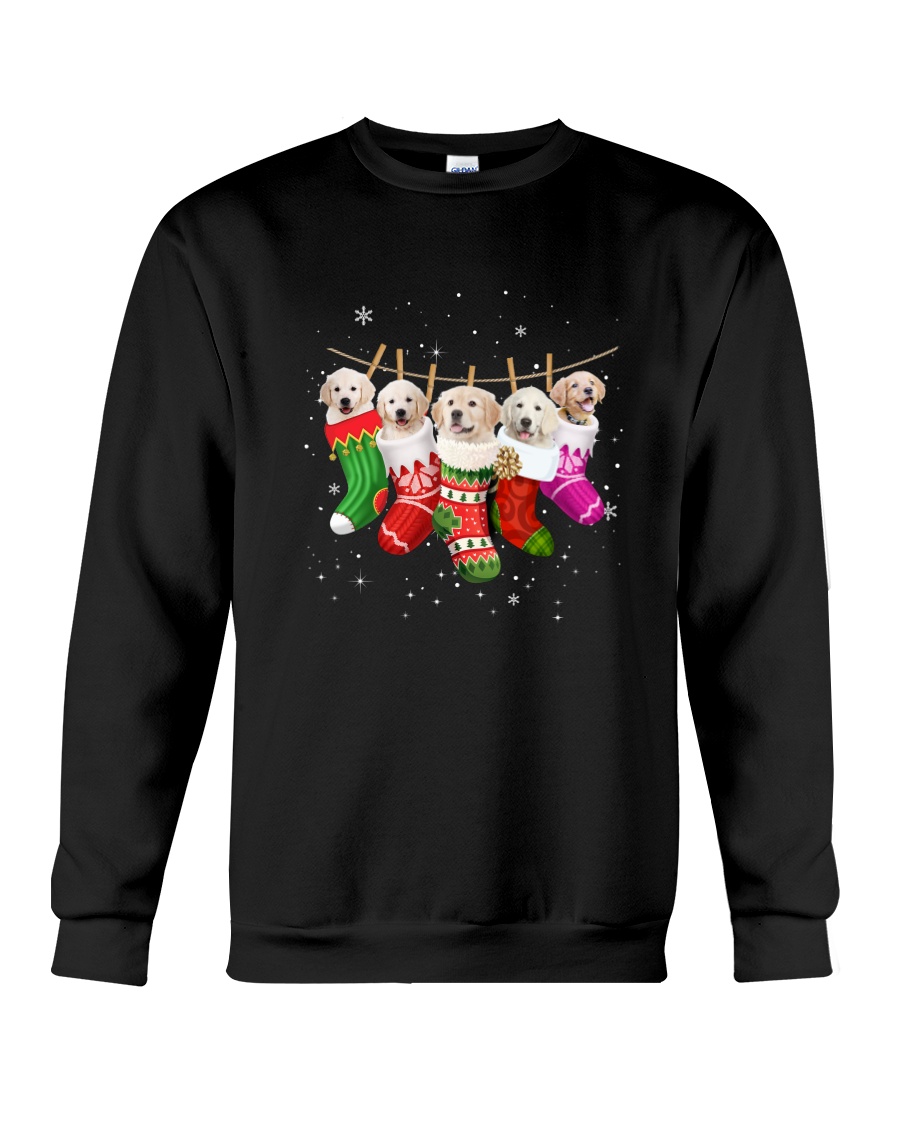 Golden Retriever Puppies Socks 3110 Crewneck Sweatshirt