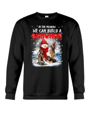 German Shepherd And Snowman Crewneck Sweatshirt front