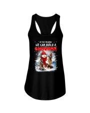 German Shepherd And Snowman Ladies Flowy Tank thumbnail